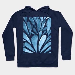 Watercolor artistic drops - blue Hoodie